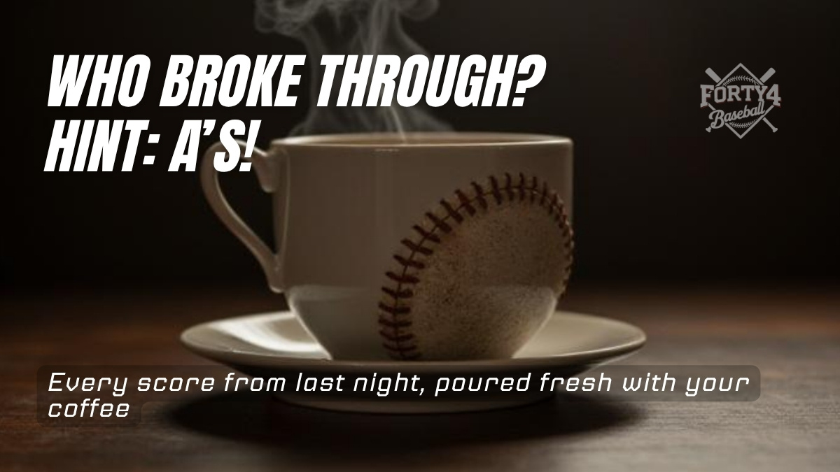 Your Morning Coffee Just Watched the Athletics Turn It Around