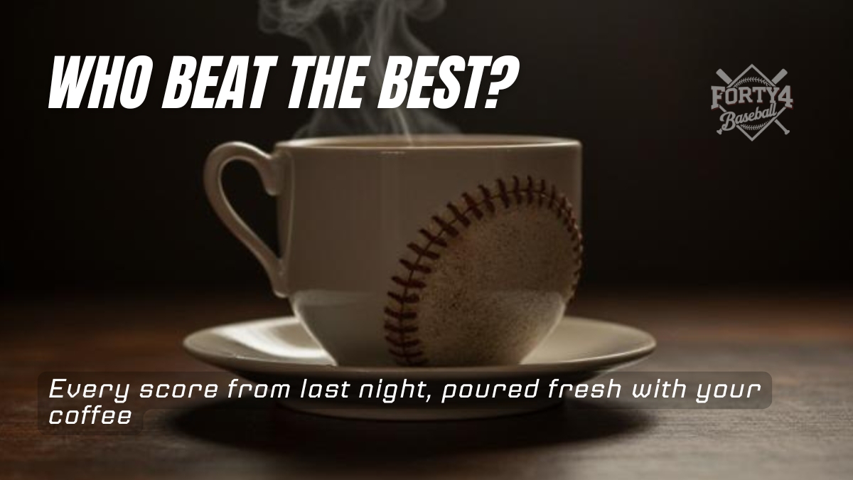 Your Morning Coffee Just Watched the Best Team in Baseball Lose