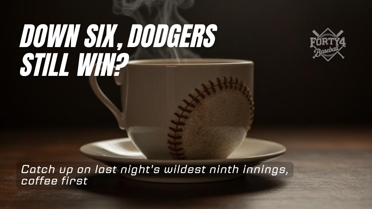 Pour That Coffee Slow, Last Night's Baseball Earned It